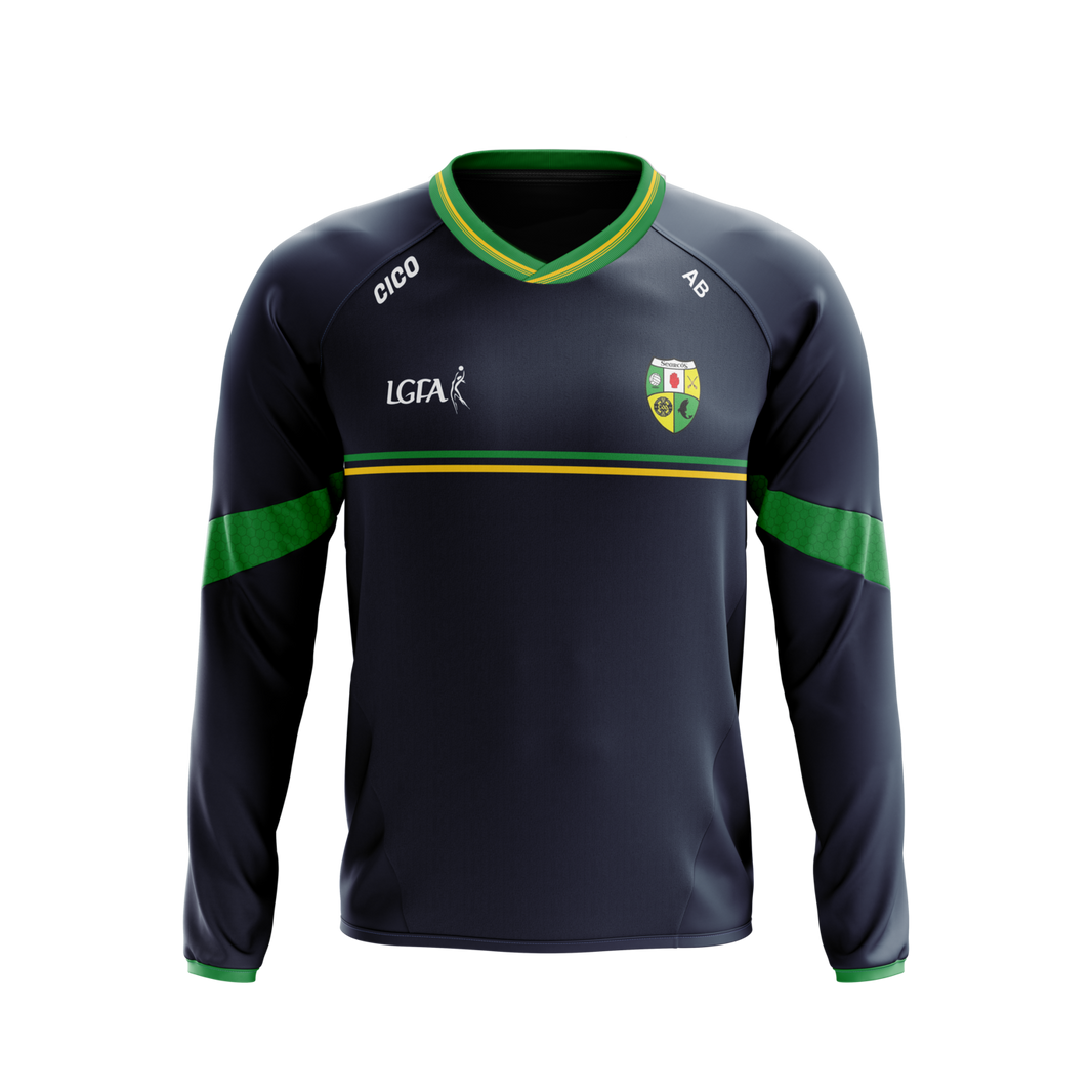 Shercock GAA & LGFA navy and green windcheater with club crest - GAA clothing
