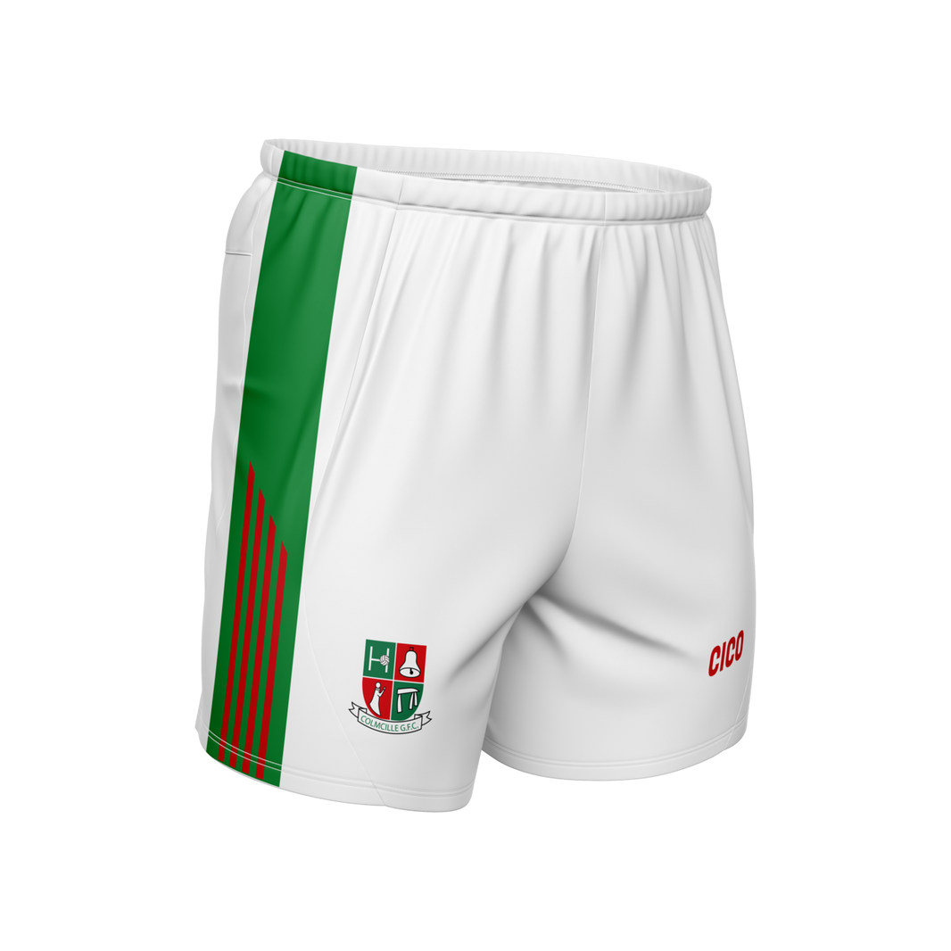 Colmcille GFC Adult White Gaelic Shorts