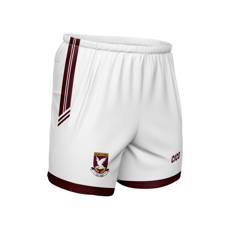 Mullinalaghta St Columba's GAA white gaelic shorts