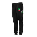 St Barrys GAA unisex black skinnies with emerald and white side stripe and club crest