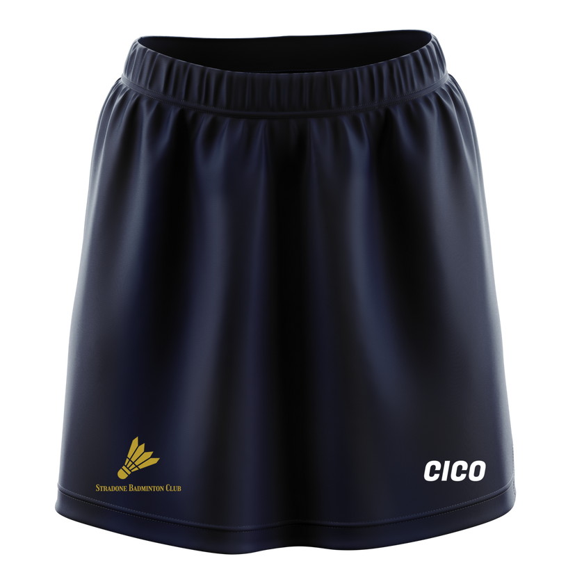 Stradone Badminton Club navy badminton skort with club crest