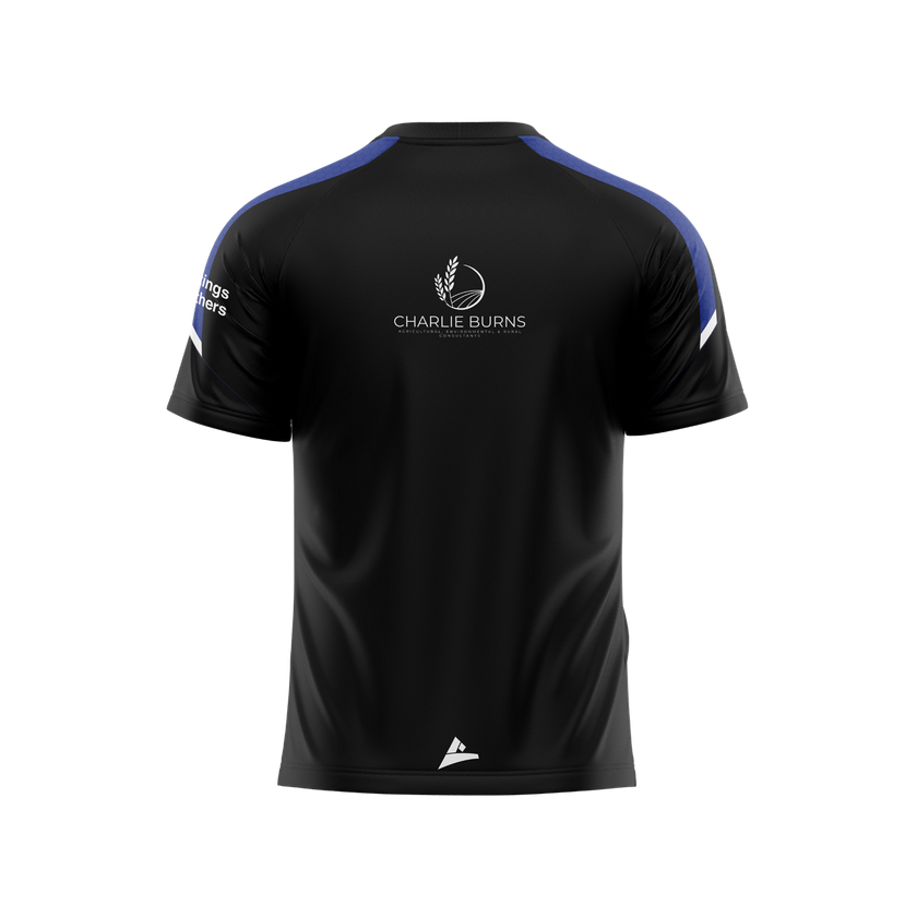 St Mary's Granard GFC leisure T-shirt in black and royal blue - back - official GAA club merchandise by Cico Sports