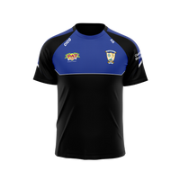 St Mary's Granard GFC leisure T-shirt in black and royal blue with club crest - front - official GAA club merchandise by Cico Sports