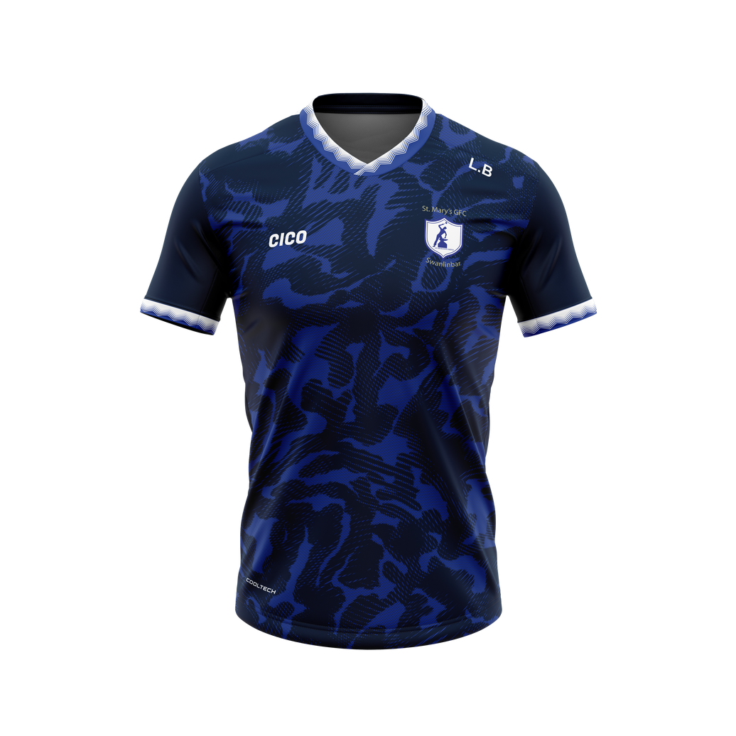 Swanlinbar St Mary's GAA Unisex Navy Training Jersey front
