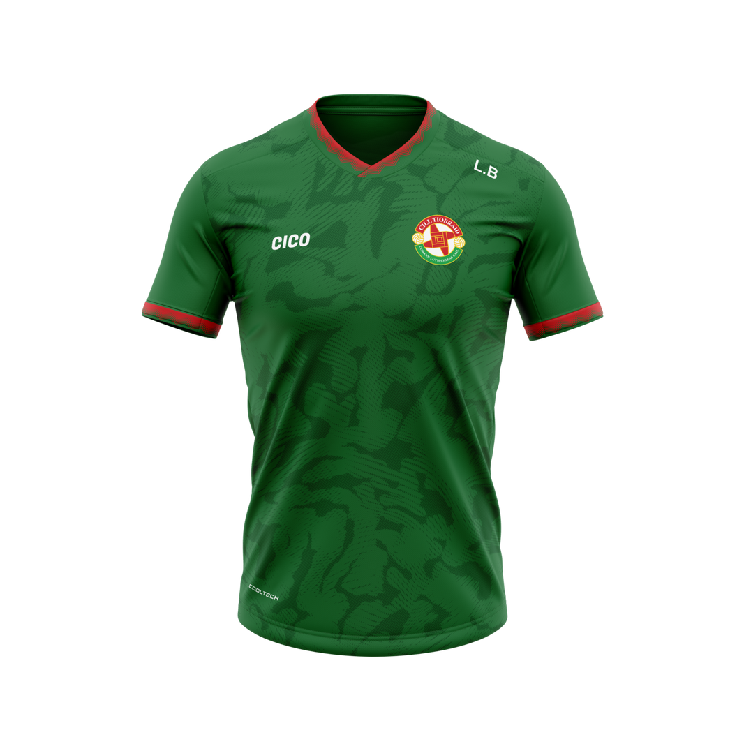 Kiltubrid GAA kid's green training jersey front