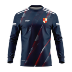 Ballinlough GFC navy and red long sleeve jersey with crest