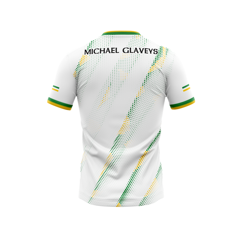 Michael Glaveys GAA Kid's White Training Jersey - back