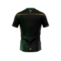 Meath Taekwondo kid's training jersey in black and bottle green - back