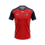 Moynalty LGFA Red Training Jersey with LGFA logo and club crest - Moynalty GAA & LGFA club shop