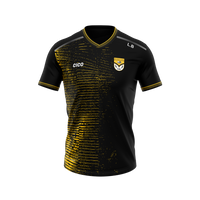 Ballinagh GAA black and amber training jersey – front