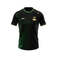 Meath Taekwondo unisex training jersey in black and bottle green - front