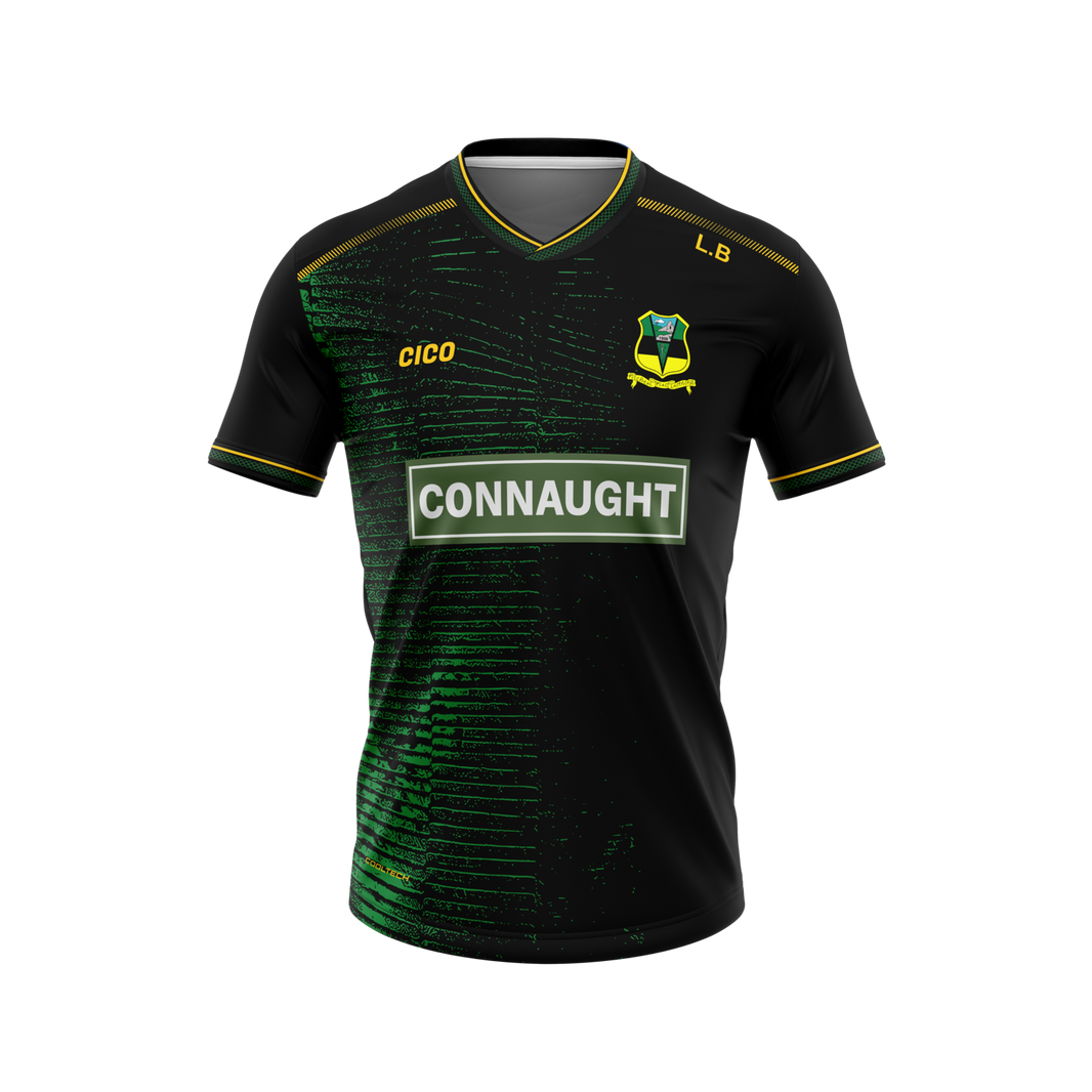 Michael Glaveys GAA Kid's Black Training Jersey - front