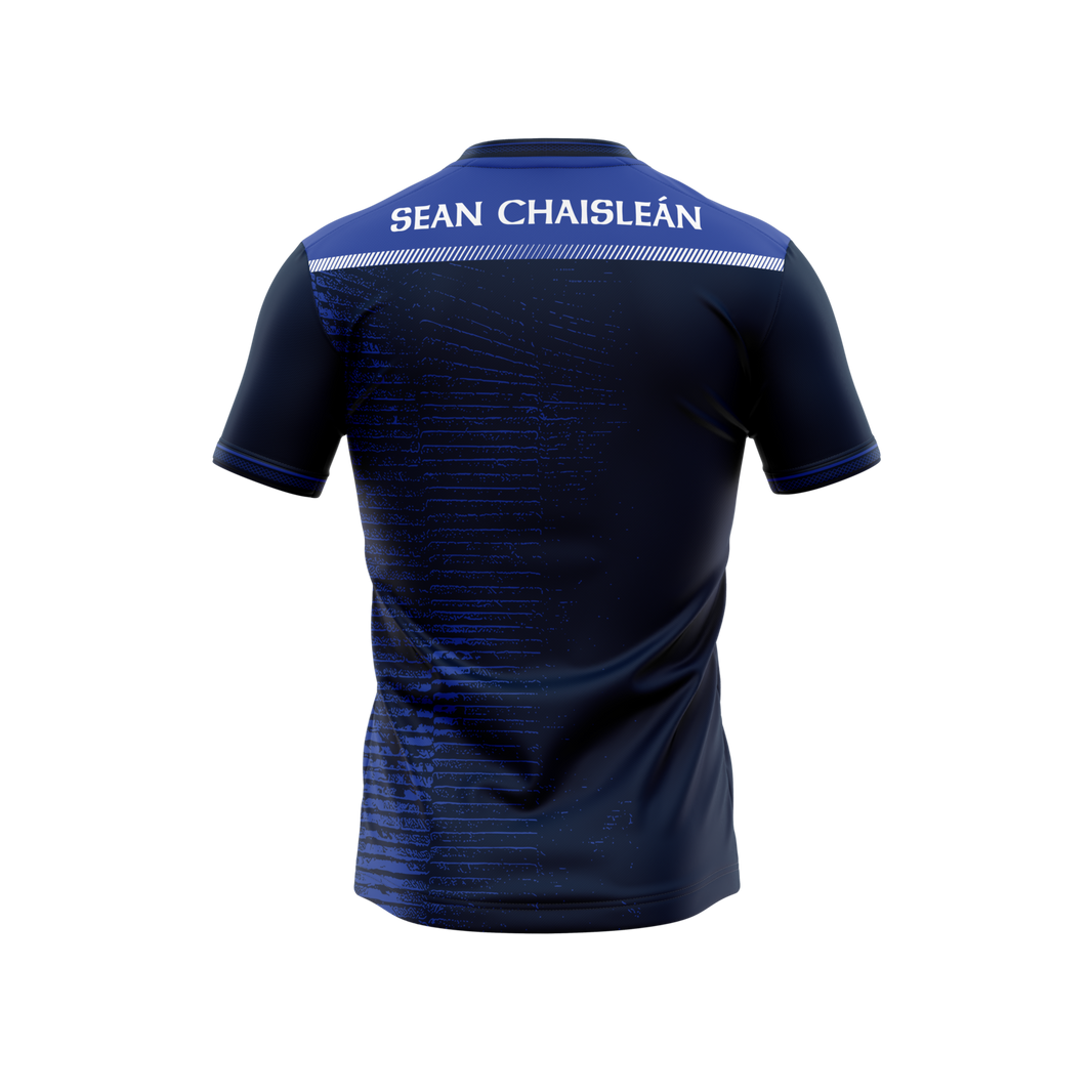 Oldcastle GAA & LGFA women's navy training jersey - back with Sean Chaislean