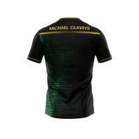 Michael Glaveys GAA Kid's Black Training Jersey - back