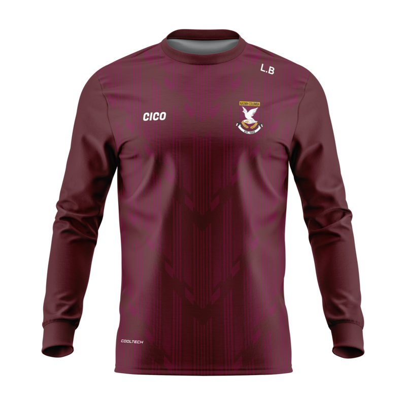 Mullinalaghta St Columba's GAA maroon long sleeve training jersey