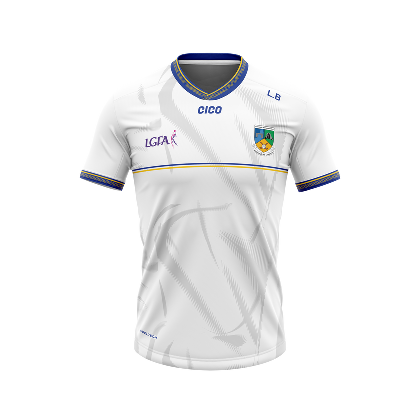 Carrickedmond LGFA White Jersey front