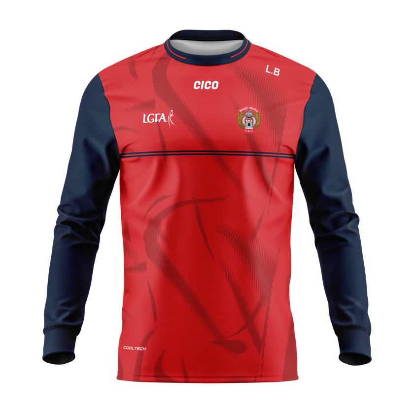 Moynalty LGFA Sub Crew long sleeve top with LGFA logo and club crest - Moynalty GAA & LGFA club shop