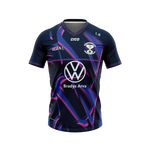 Arva LGFA navy and pink training jersey with LGFA logo, club crest and Bradys Arva sponsor – front