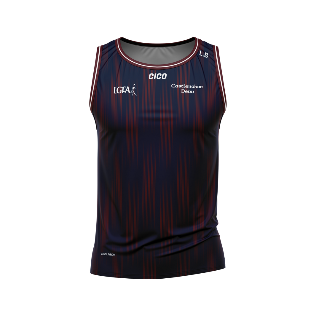 Castlerahan-Denn LGFA unisex navy and maroon sleeveless jersey - LGFA clothing