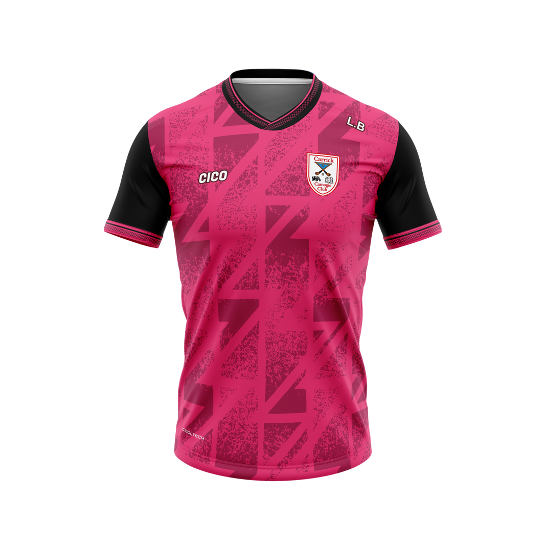 Carrick Camogie Club Unisex Pink Training Jersey