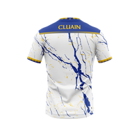 Cloone GAA white training jersey with royal blue and gold design, Cloone crest and Creegan's Bar sponsor - GAA clothing by Cico Sports