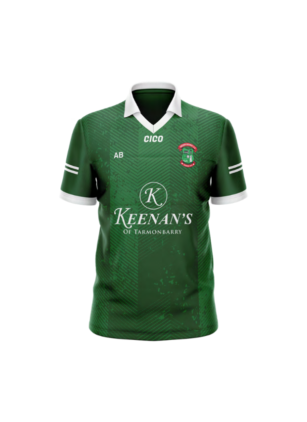 St Barrys GAA green replica jersey front – Gaelic football club jersey