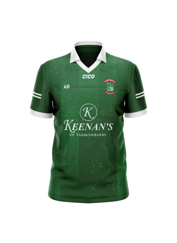 St Barrys GAA green replica jersey front – Gaelic football club jersey