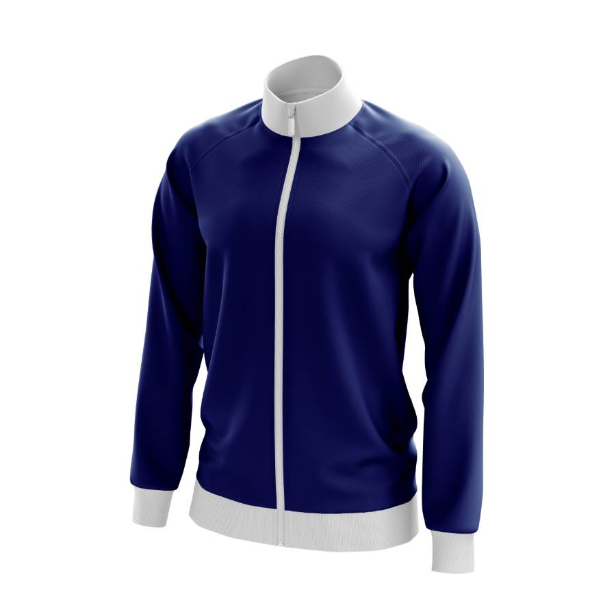 Full Zip Jacket | Blue & White