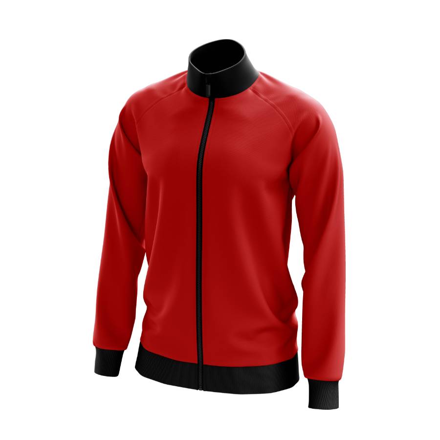 Full Zip Jacket | Red & Black