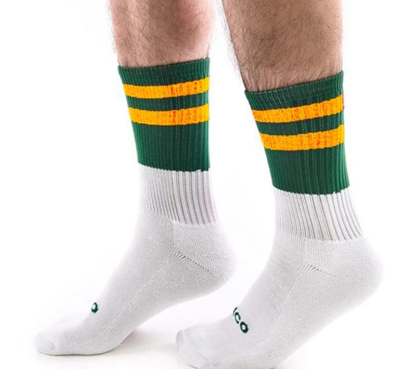 Cico Premium Crew Socks | Green & Yellow