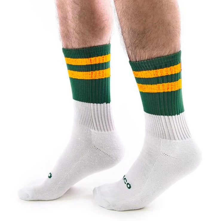 Cico Premium Crew Socks | Green & Yellow