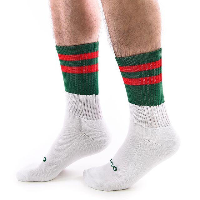 Cico Premium Crew Socks | Green and Red