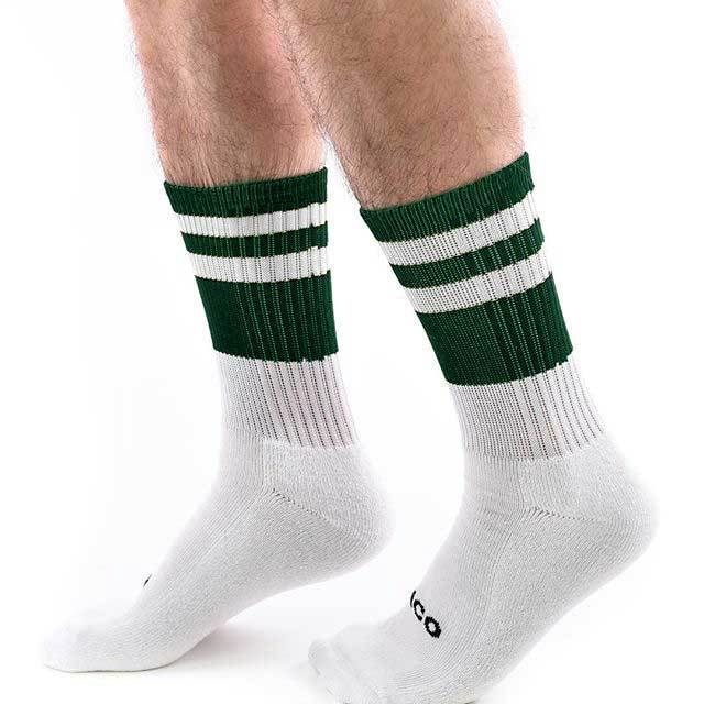 Cico Premium Crew Socks | Green and White